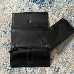 Black Coach Wallet with checkbook holder